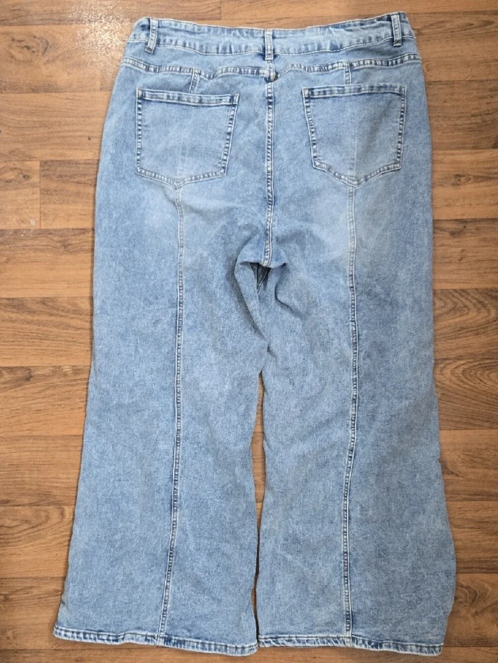 Light Blue Panel-Front Women's Jeans